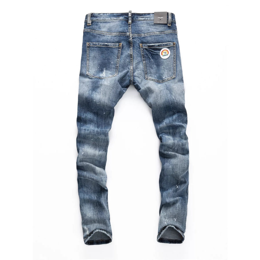Men’s Distressed Slim Fit Jeans Medium / 28 Apparel and Accessories