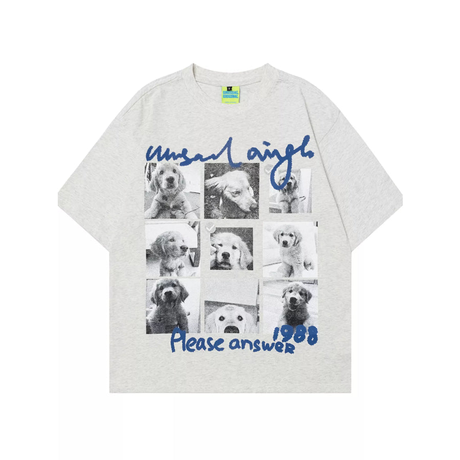 Men’s Dog Graphic Oversized T-Shirt Black / M Apparel and Accessories