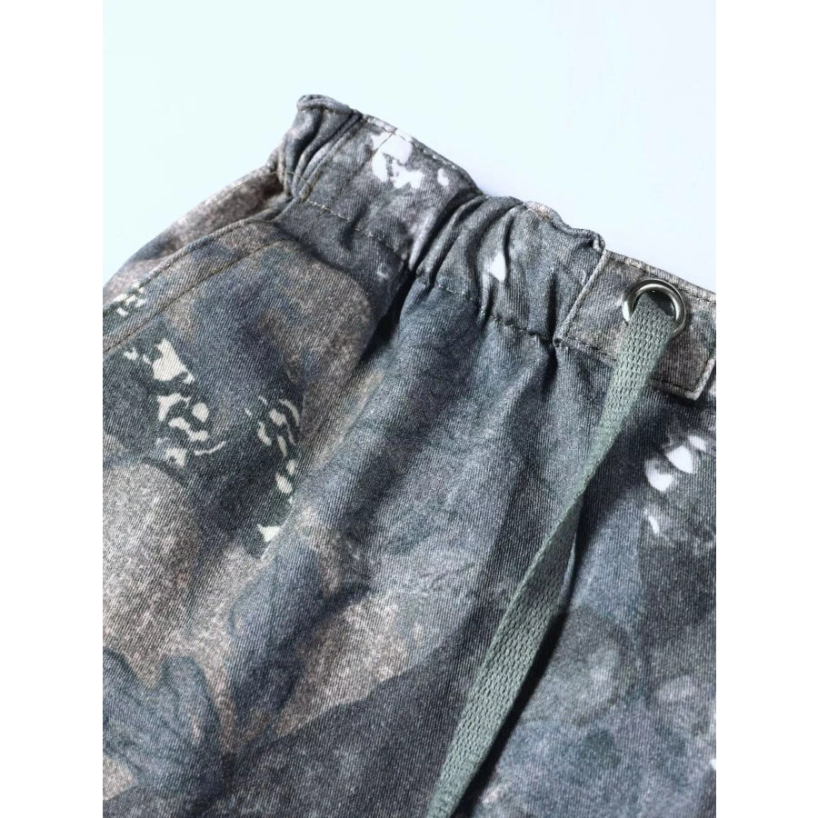 Men’s Drawstring Camouflage Cargo Pants Apparel and Accessories