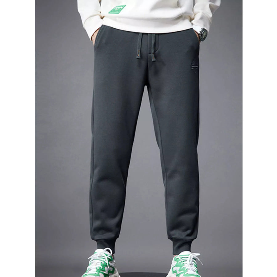 Men’s Drawstring Joggers with Pockets Dark Gray / 28 Apparel and Accessories