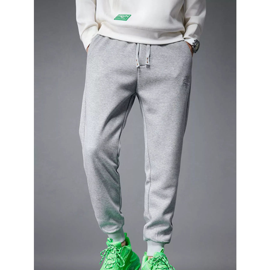 Men’s Drawstring Joggers with Pockets Gray / 28 Apparel and Accessories