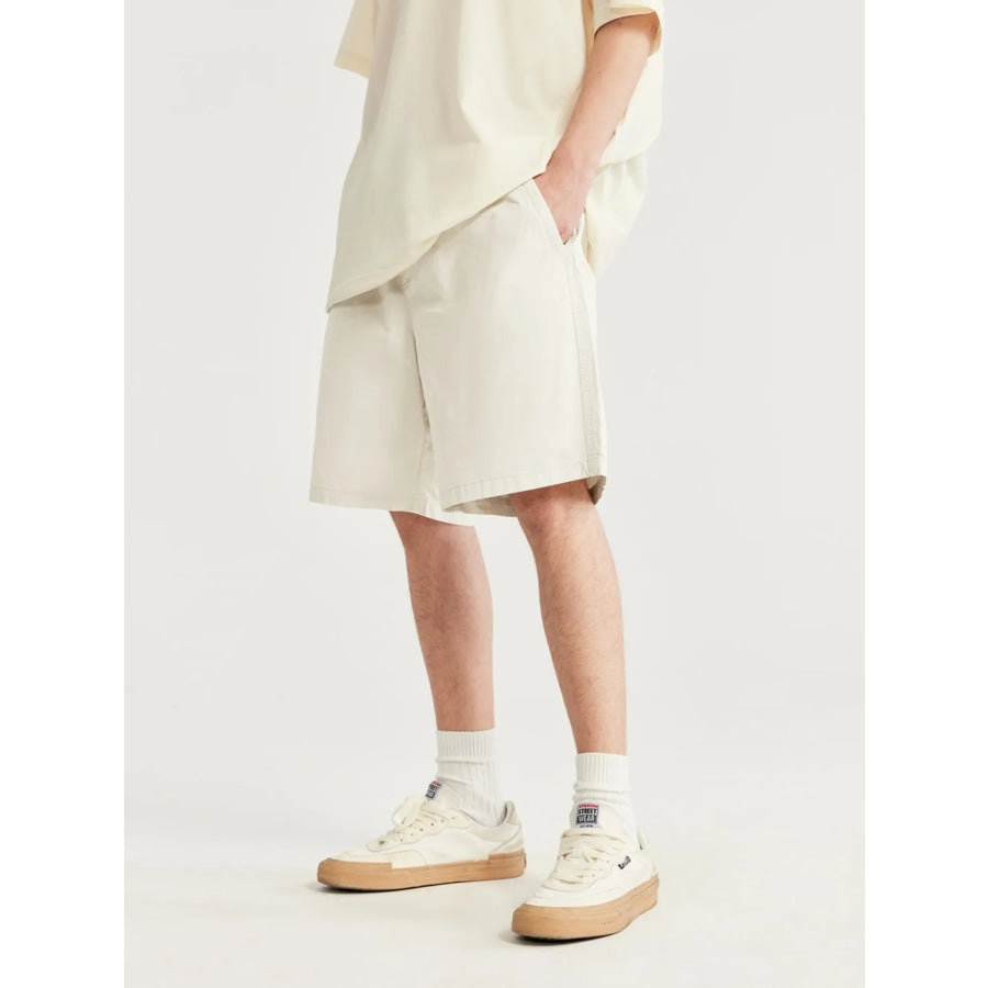 Men’s Drawstring Lightweight Shorts Ivory / XS Apparel and Accessories