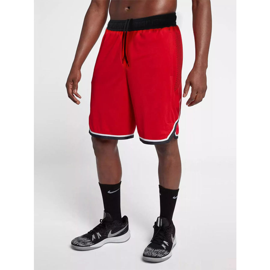 Men’s Drawstring Quick-Dry Active Shorts Red / M Apparel and Accessories