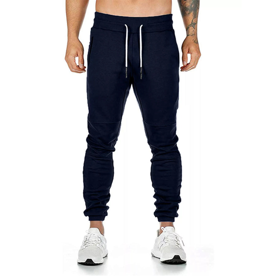 Men’s Drawstring Slim Fit Joggers Dark Navy / S Apparel and Accessories