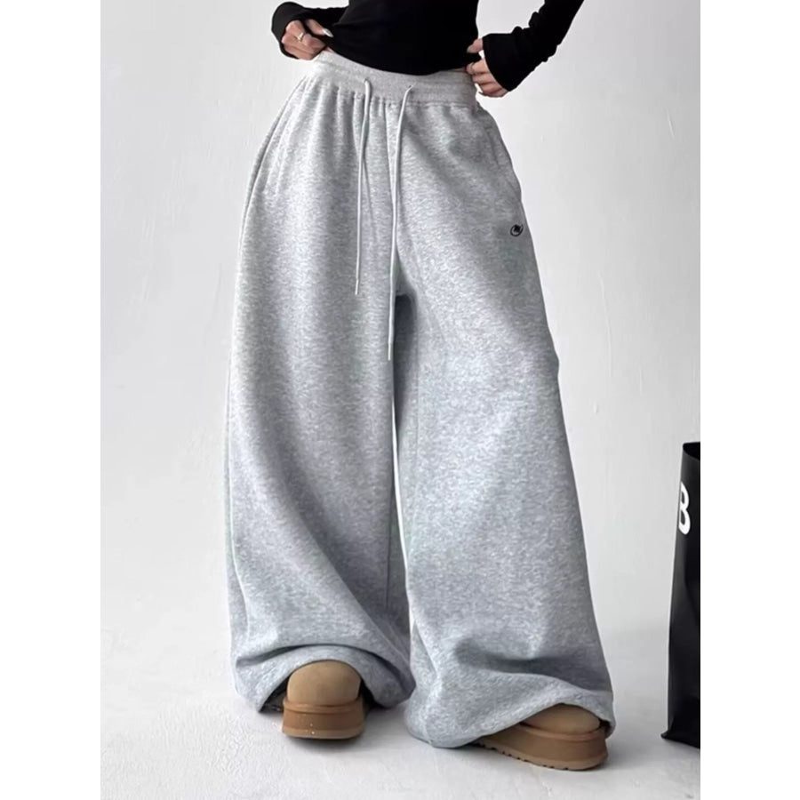 Men’s Drawstring Wide Leg Pants Apparel and Accessories