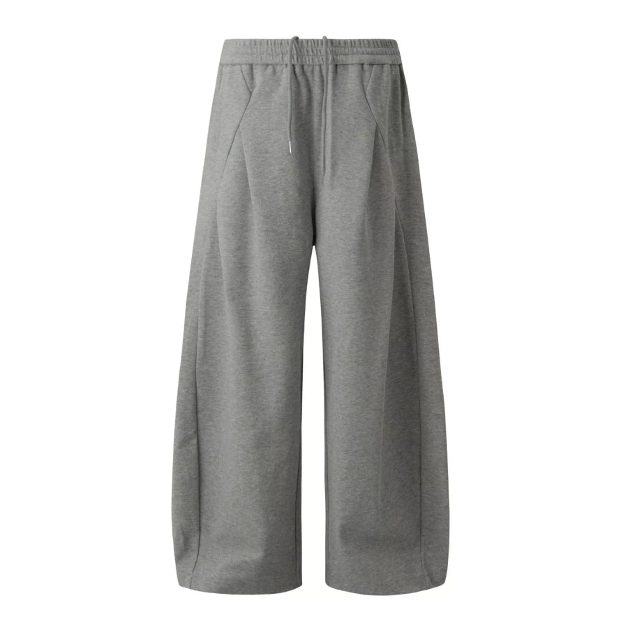 Men’s Drawstring Wide Leg Sweatpants Gray / S Apparel and Accessories