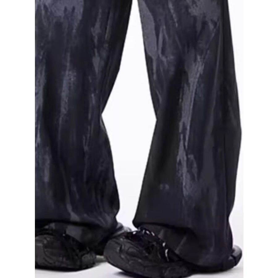 Men’s Drawstring Wide-Leg Tie-Dye Casual Pants Apparel and Accessories
