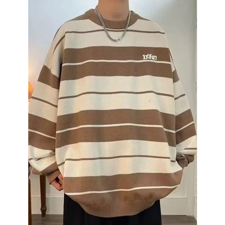 Men’s Dropped Shoulder Long Sleeve Sweater Apparel and Accessories