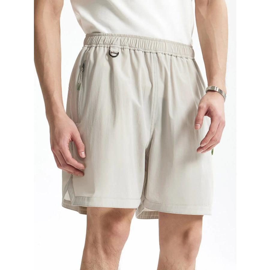 Men’s Elastic Waist Shorts Light Gray / S Apparel and Accessories