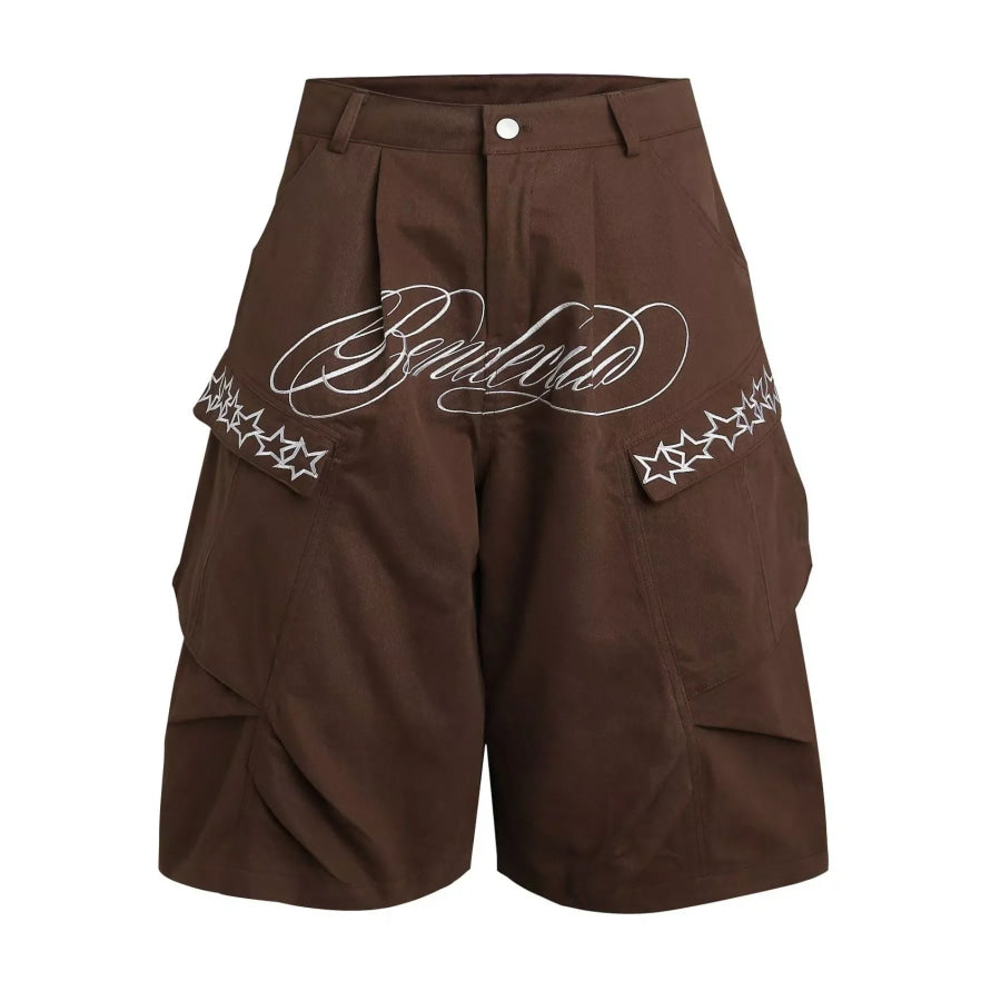 Men’s Embroidered Cargo Capris Apparel and Accessories