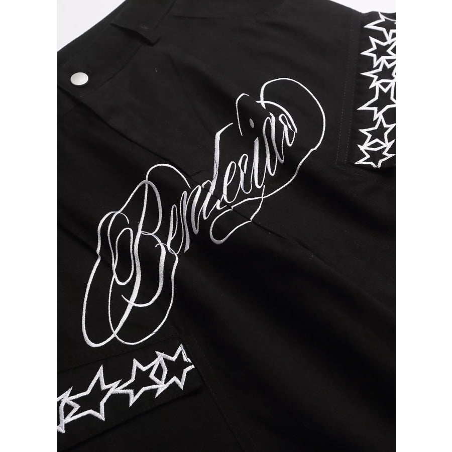 Men’s Embroidered Cargo Capris Apparel and Accessories