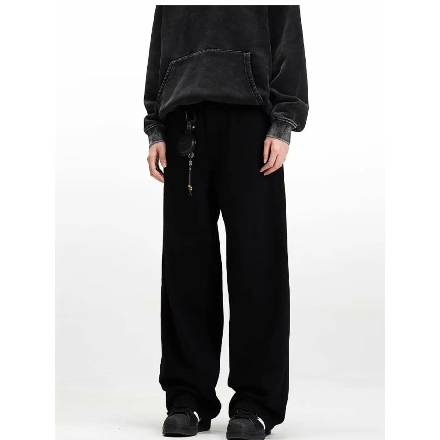 Men’s Embroidered Palm Tree Wide Leg Jeans Apparel and Accessories