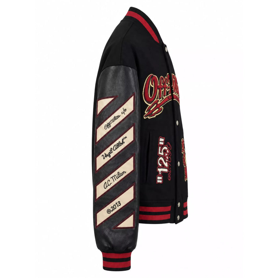 Men’s Embroidered Patches Snap Down Jacket Apparel and Accessories