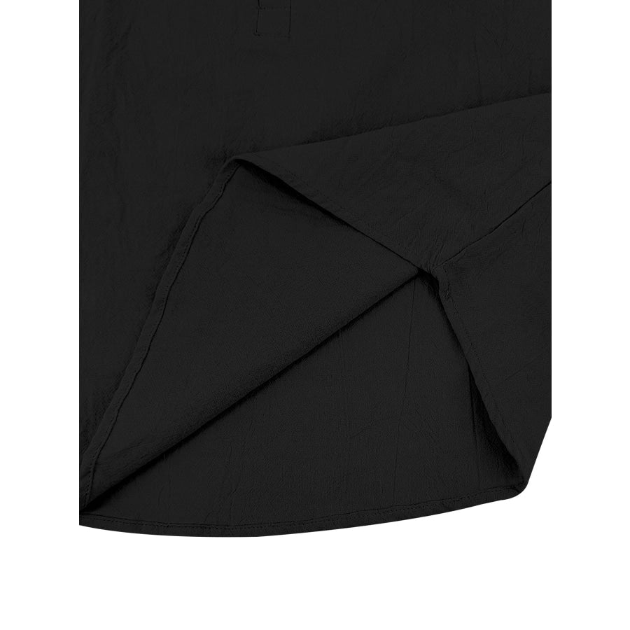 Men’s Full Size Button Detail Long Sleeve Shirt Plus Size Apparel and Accessories