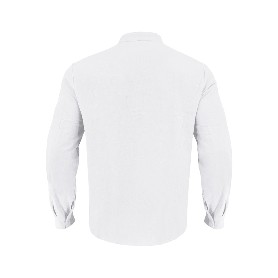Men’s Full Size Button Detail Long Sleeve Shirt Plus Size Apparel and Accessories