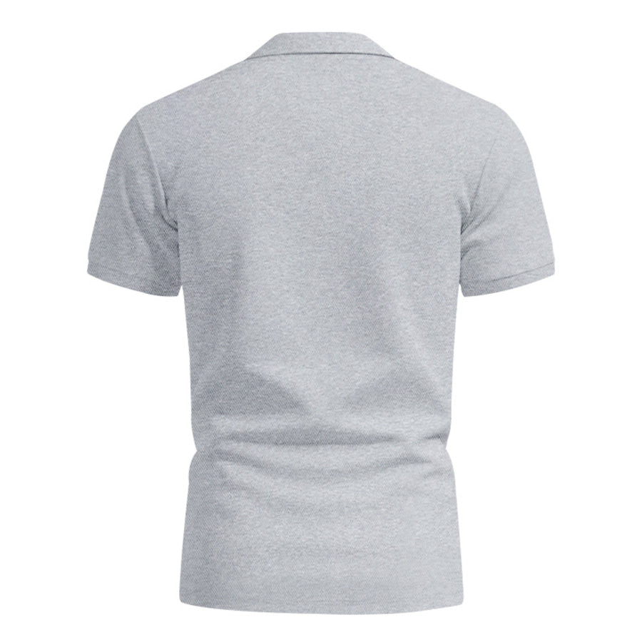 Men’s Full Size Button Detail Short Sleeve Polo Plus Apparel and Accessories