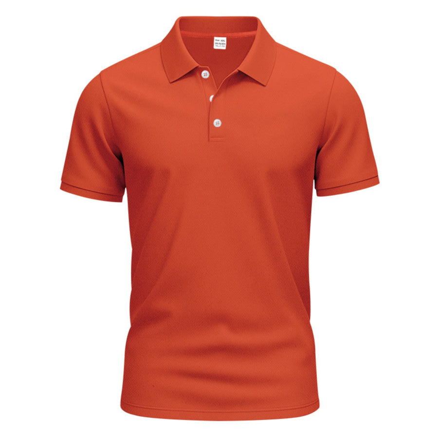 Men’s Full Size Button Detail Short Sleeve Polo Plus Apparel and Accessories