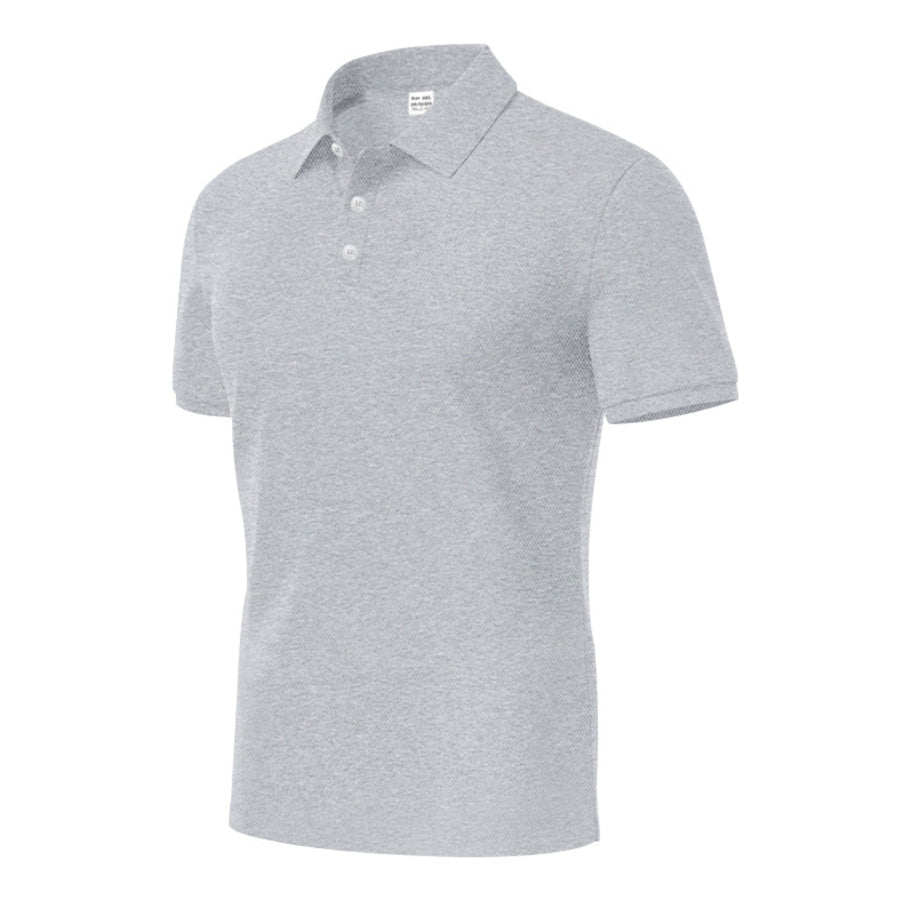 Men’s Full Size Button Detail Short Sleeve Polo Plus Apparel and Accessories