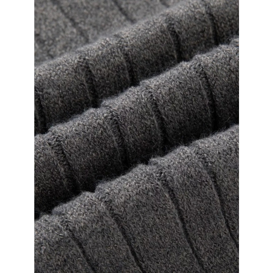 Men’s Full Size Cable Knit Half-Zip Sweater Plus Size Apparel and Accessories