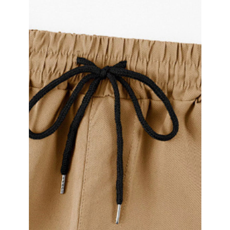 Men’s Full Size Cargo Pants with Drawstring Waist Plus Size Apparel and Accessories