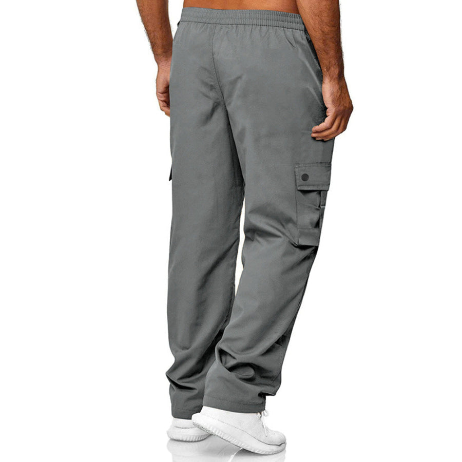 Men’s Full Size Cargo Pants with Drawstring Waist Plus Size Apparel and Accessories