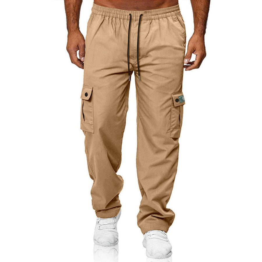 Men’s Full Size Cargo Pants with Drawstring Waist Plus Size Apparel and Accessories