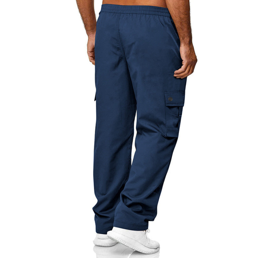 Men’s Full Size Cargo Pants with Drawstring Waist Plus Size Apparel and Accessories