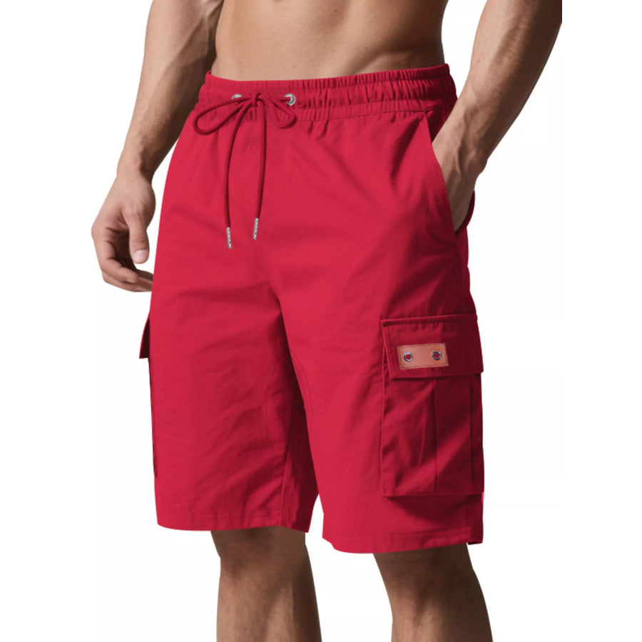 Men’s Full Size Cargo Shorts with Drawstring Plus Size Apparel and Accessories