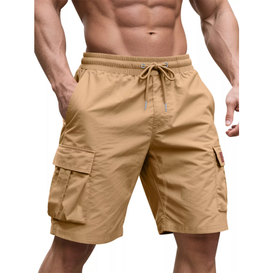 Men’s Full Size Cargo Shorts with Drawstring Plus Size Apparel and Accessories