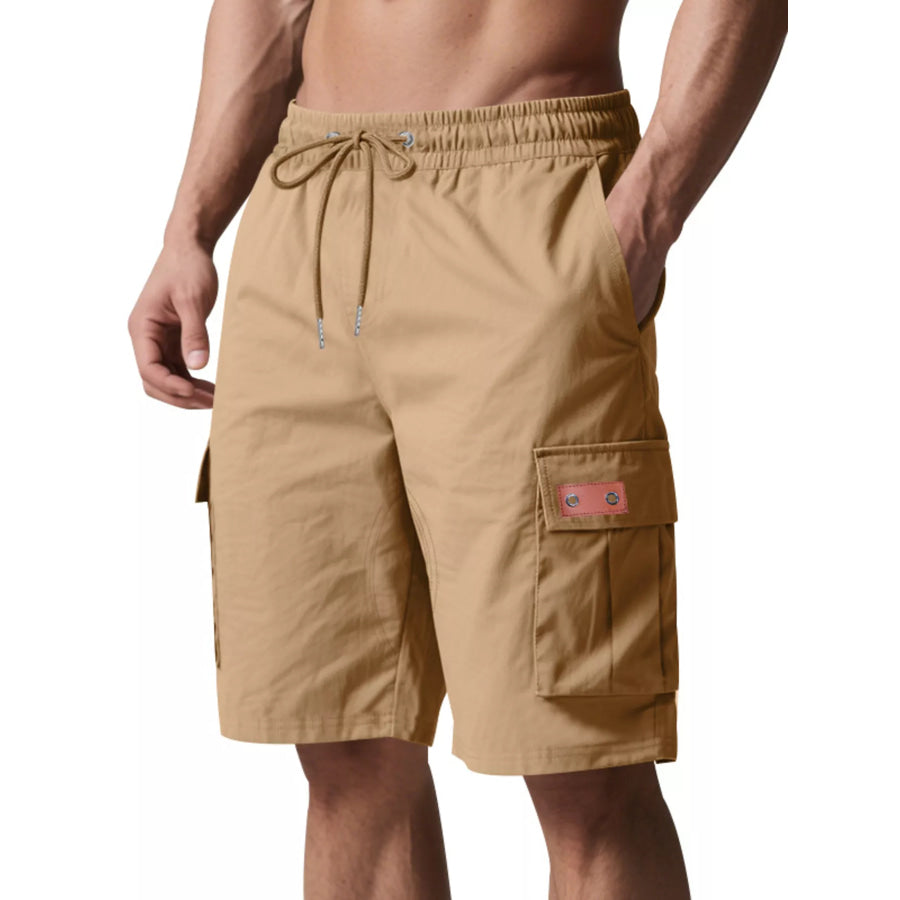 Men’s Full Size Cargo Shorts with Drawstring Plus Size Apparel and Accessories