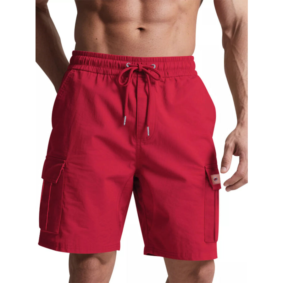Men’s Full Size Cargo Shorts with Drawstring Plus Size Apparel and Accessories