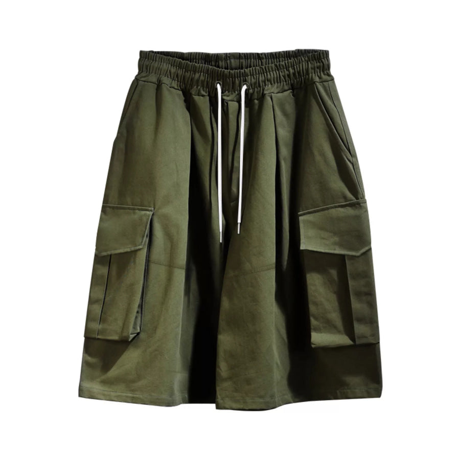 Men’s Full Size Cargo Shorts with Drawstring Waist Plus Size Apparel and Accessories