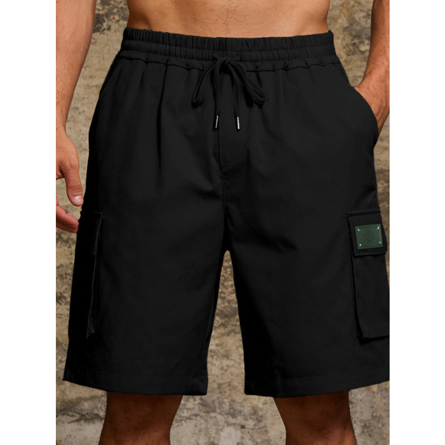 Men’s Full Size Cargo Shorts with Drawstring Waist Plus Size Apparel and Accessories