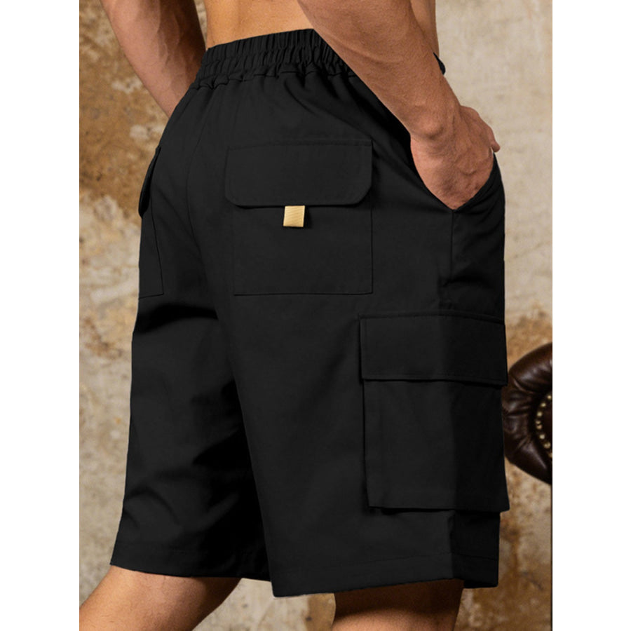 Men’s Full Size Cargo Shorts with Drawstring Waist Plus Size Apparel and Accessories