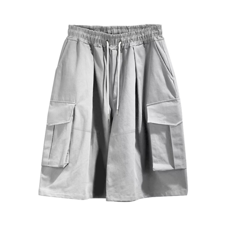 Men’s Full Size Cargo Shorts with Drawstring Waist Plus Size Apparel and Accessories