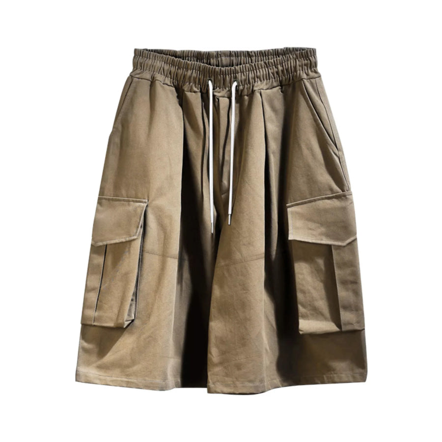 Men’s Full Size Cargo Shorts with Drawstring Waist Plus Size Apparel and Accessories