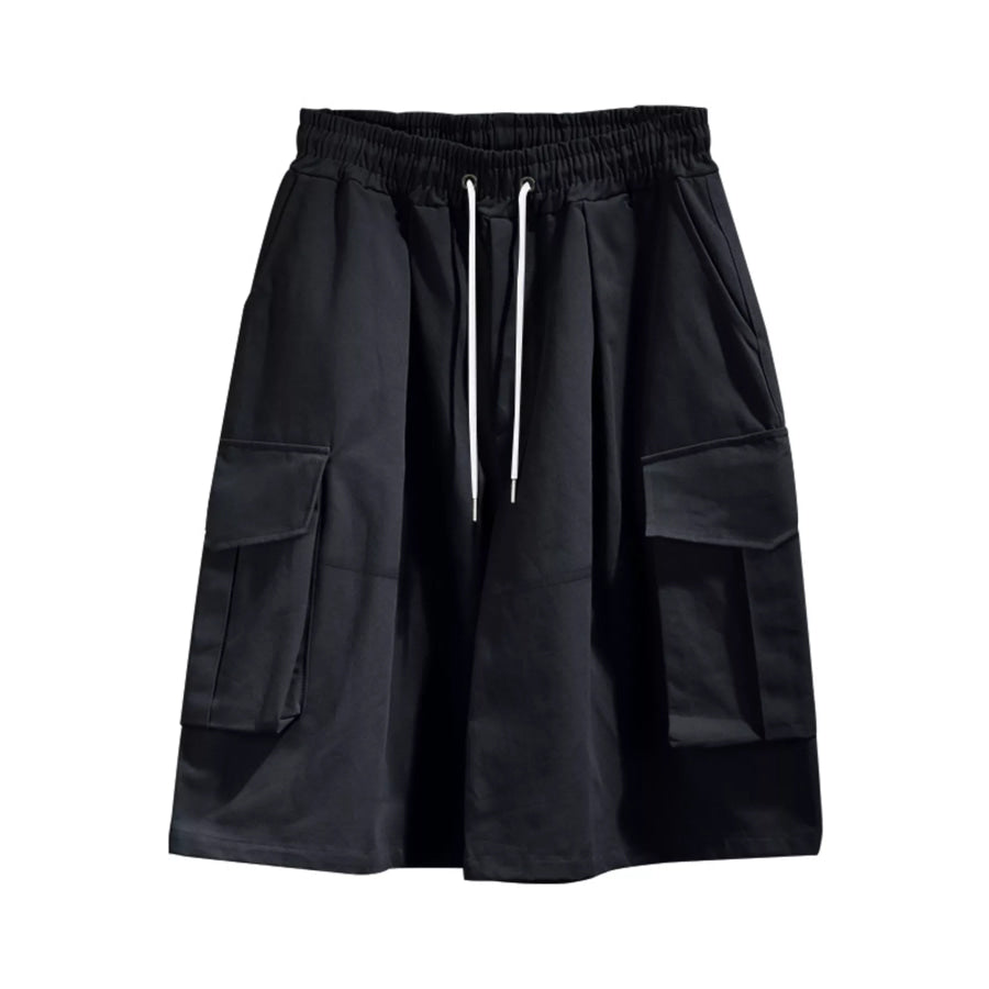 Men’s Full Size Cargo Shorts with Drawstring Waist Plus Size Apparel and Accessories