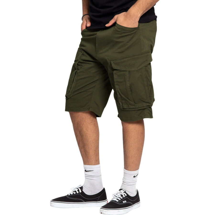 Men’s Full Size Cargo Shorts with Multiple Pockets Plus Size Apparel and Accessories