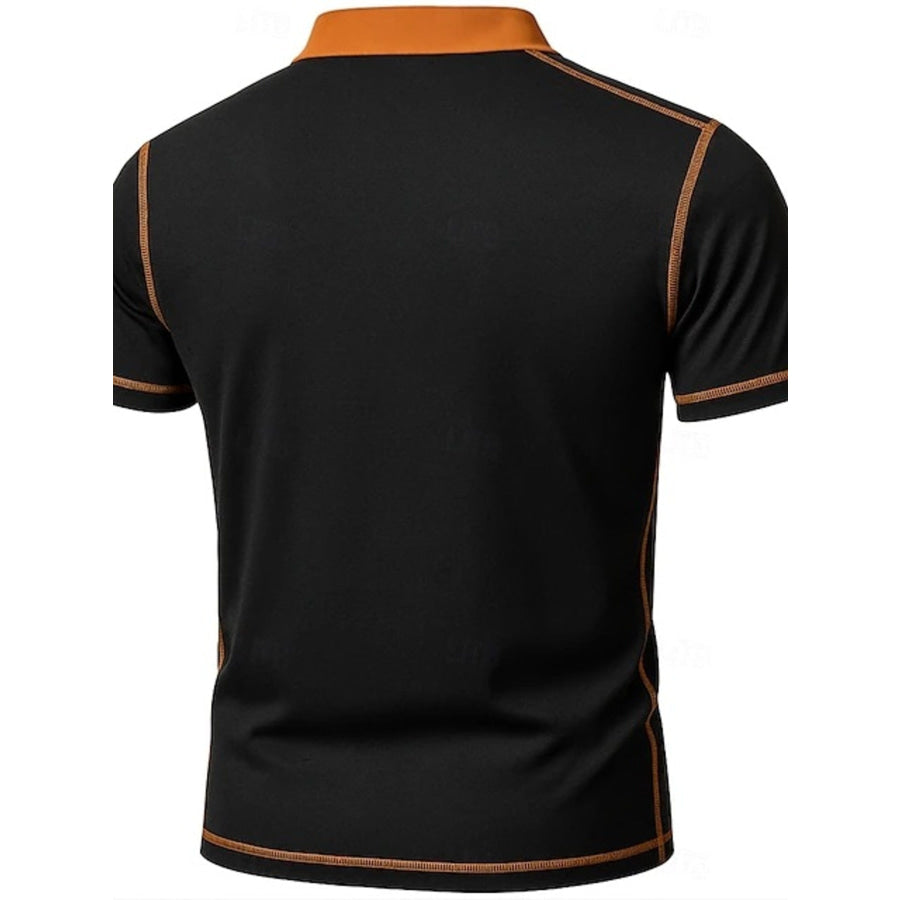 Men’s Full Size Casual Button Detail Short Sleeve T-Shirt Plus Size Apparel and Accessories