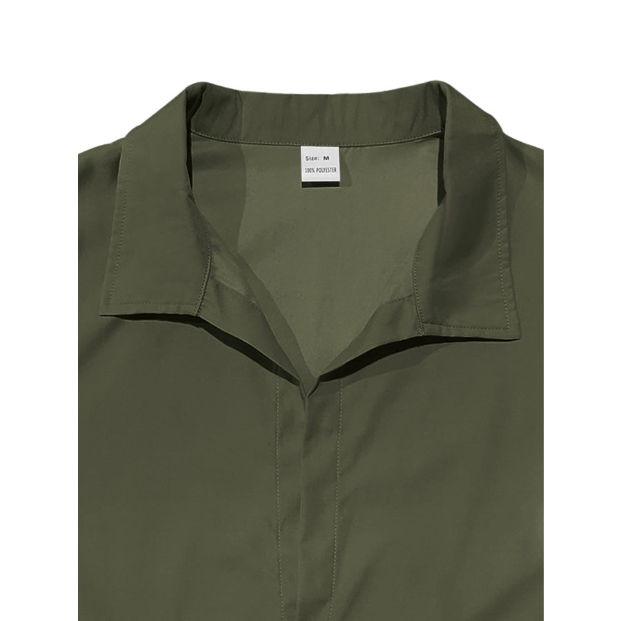 Men’s Full Size Casual Button-Up Shirt Plus Size Apparel and Accessories