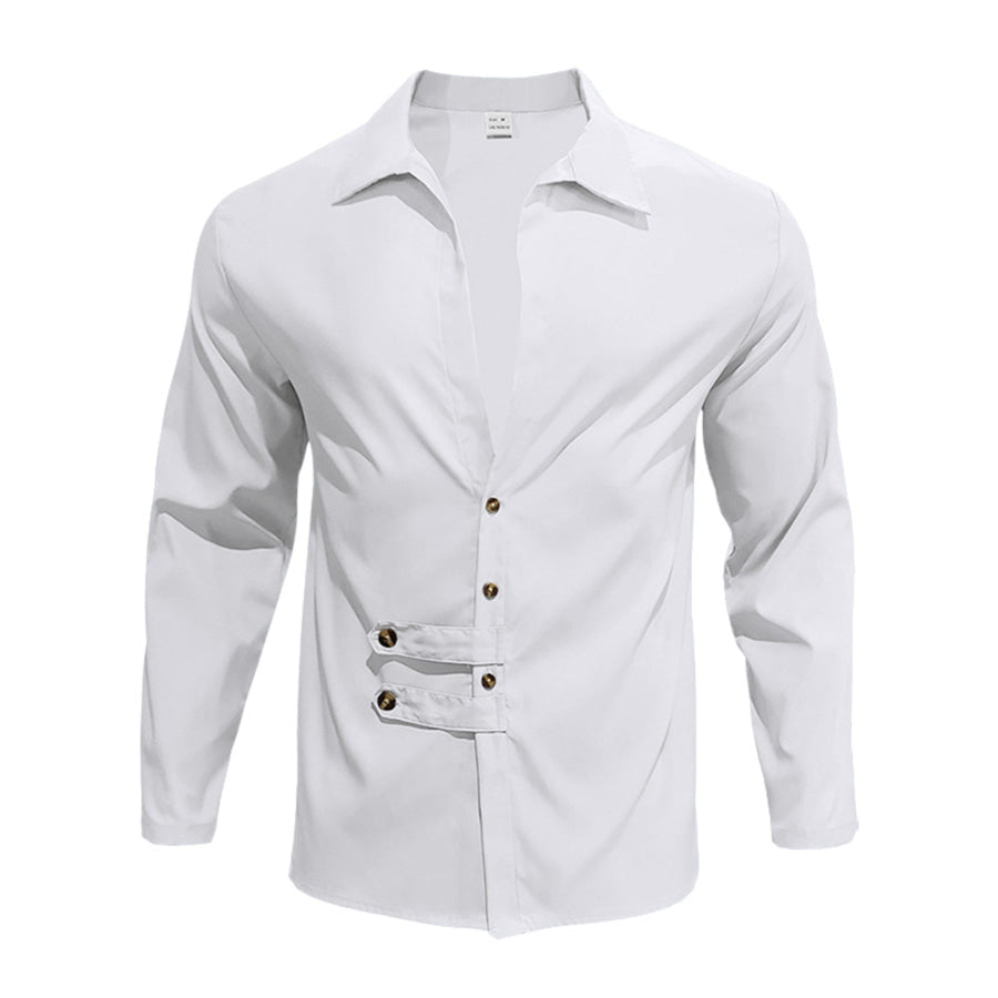 Men’s Full Size Casual Button-Up Shirt Plus Size Apparel and Accessories