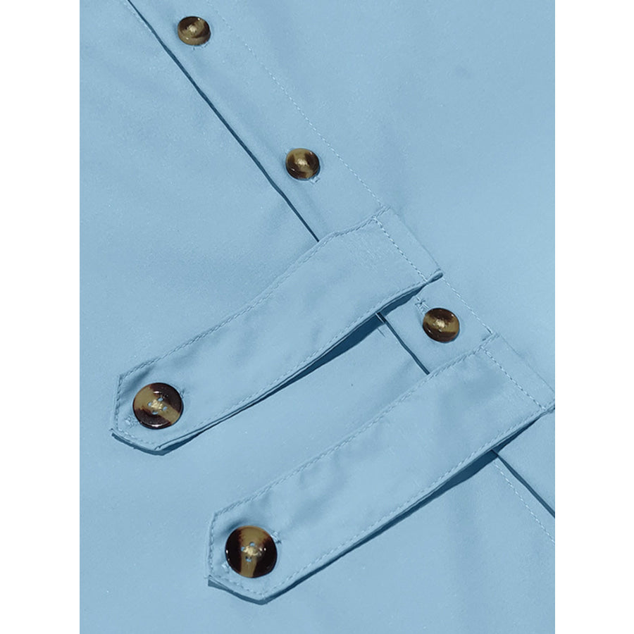 Men’s Full Size Casual Button-Up Shirt Plus Size Apparel and Accessories