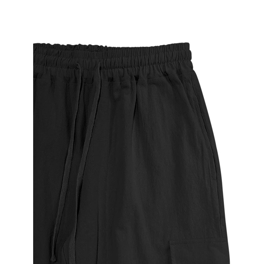 Men’s Full Size Casual Cargo Pants with Drawstring Waist Plus Size Apparel and Accessories