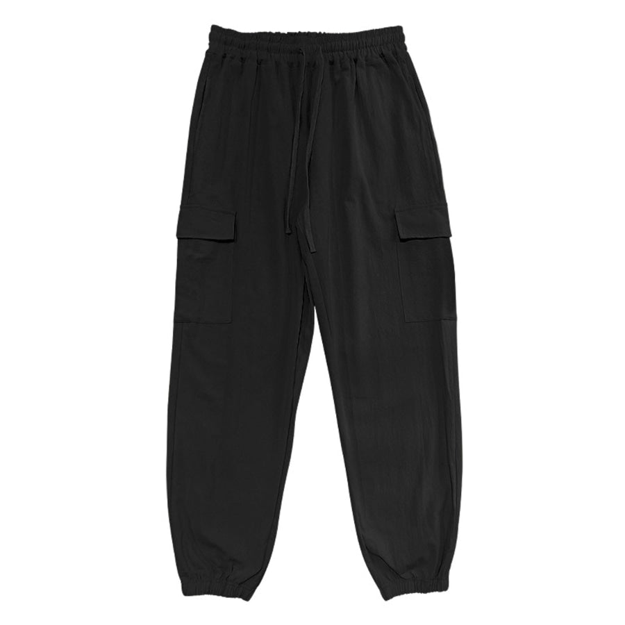 Men’s Full Size Casual Cargo Pants with Drawstring Waist Plus Size Apparel and Accessories