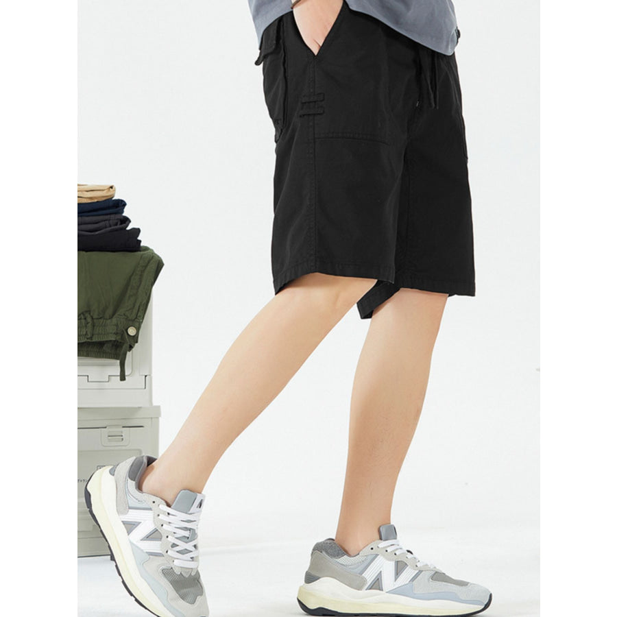 Men’s Full Size Casual Cargo Shorts with Drawstring Plus Size Apparel and Accessories