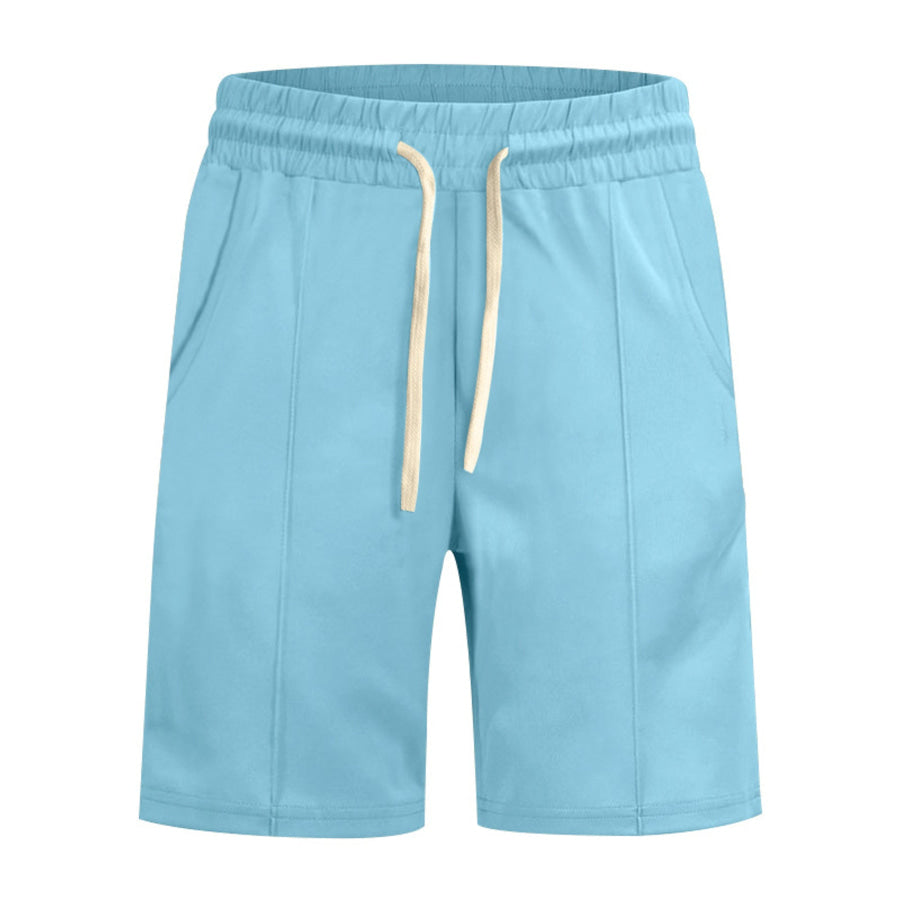 Men’s Full Size Casual Drawstring Shorts Plus Size Light Blue / S Apparel and Accessories