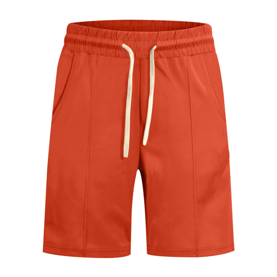 Men’s Full Size Casual Drawstring Shorts Plus Size Orange Red / S Apparel and Accessories