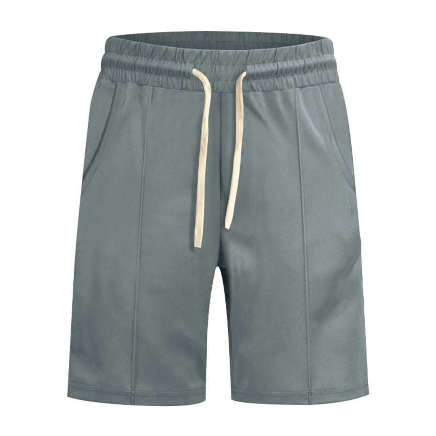 Men’s Full Size Casual Drawstring Shorts Plus Size Sage / S Apparel and Accessories