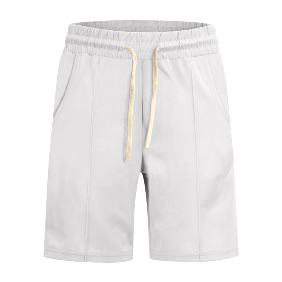 Men’s Full Size Casual Drawstring Shorts Plus Size White / S Apparel and Accessories