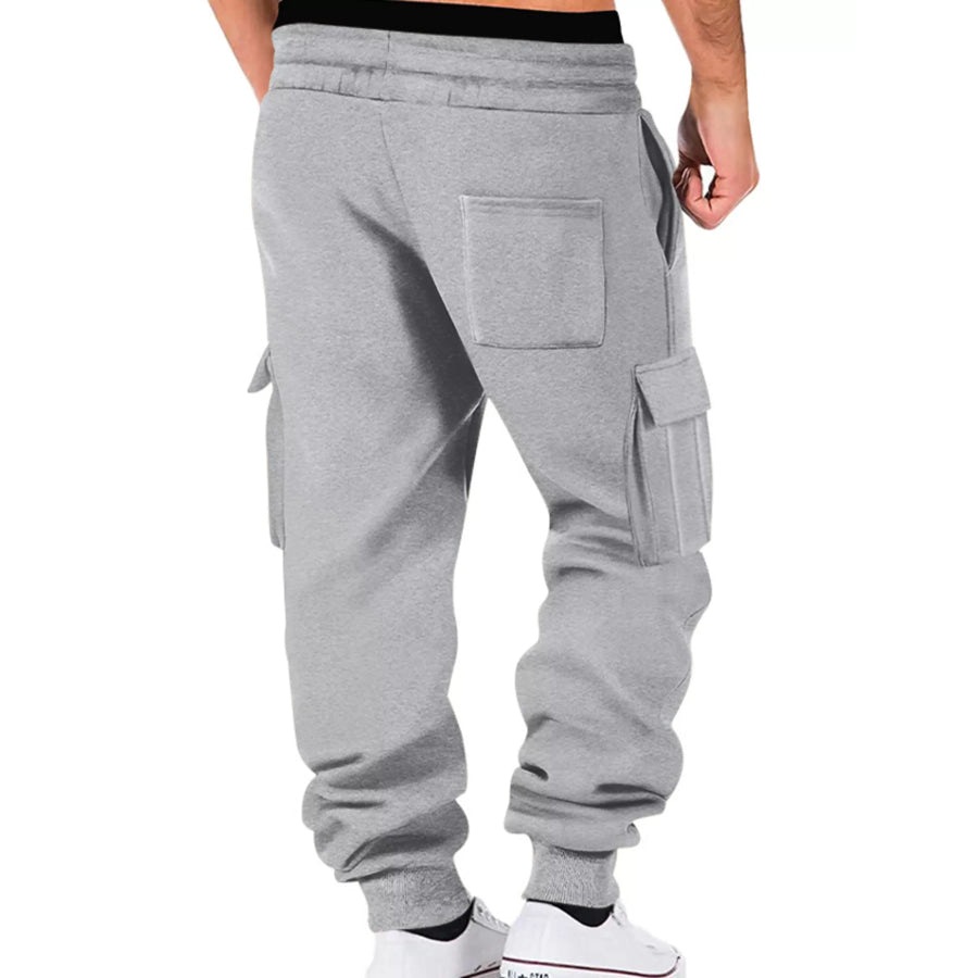 Men’s Full Size Casual Joggers with Multi-Pocket Plus Size Apparel and Accessories